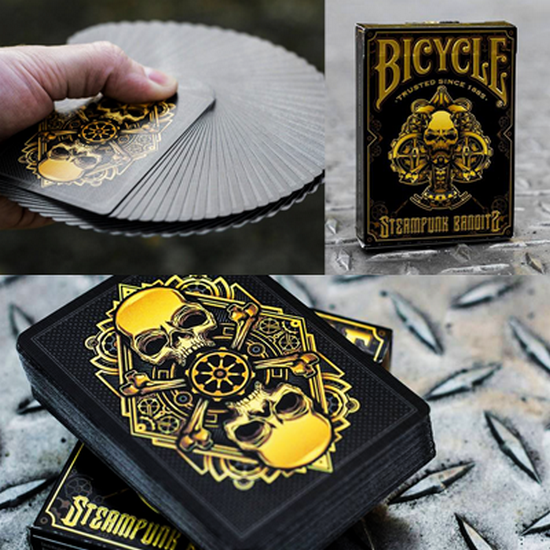 Bicycle Steampunk Bandit Deck (Noir) de Gamblers Warehouse - Bigmagie